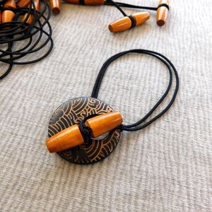 Wooden Hair Tie w/Toggle